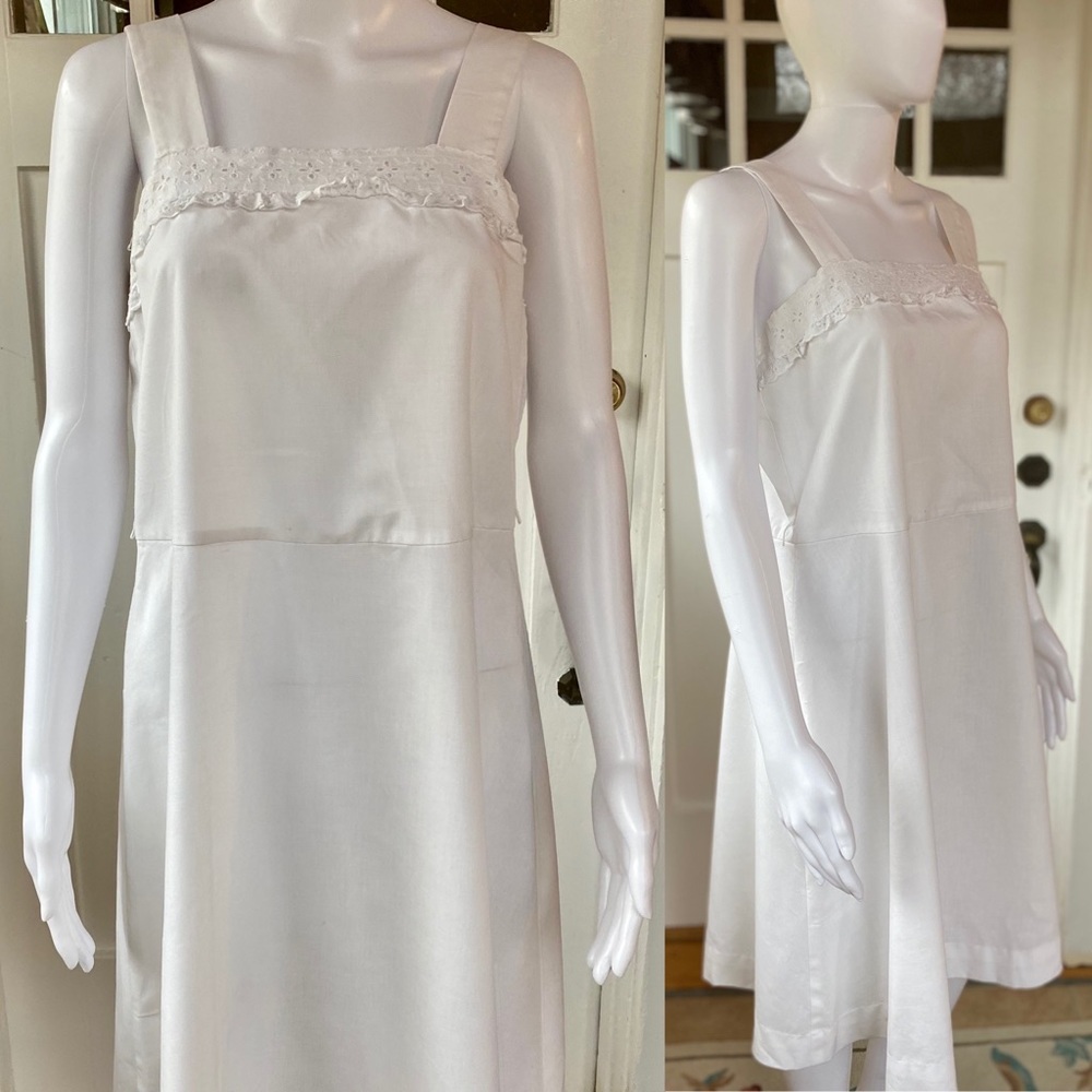 Vintage 69s 70s white sundress by Toni Todd